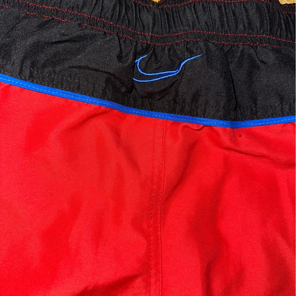 NIKE MEN'S RED BLUE BLACK SWIM SUIT SWIMWEAR- LARGE - Picture 6 of 6